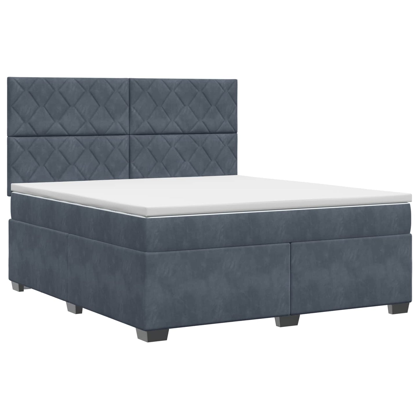 Letto box spring con materasso Grigio Scuro 140 x 190 cm | homemem39