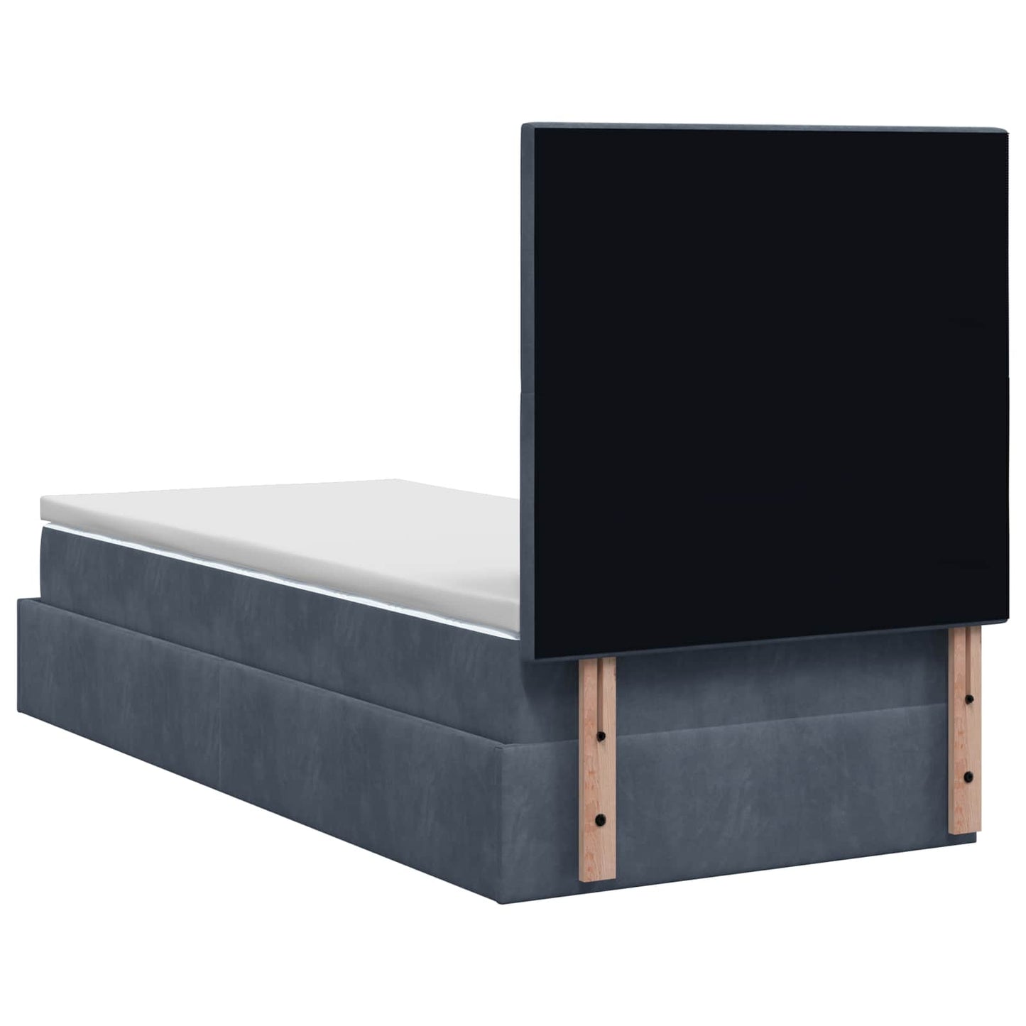Letto Ottomano con Materasso e LED Grigio Scuro 80 x 200 cm