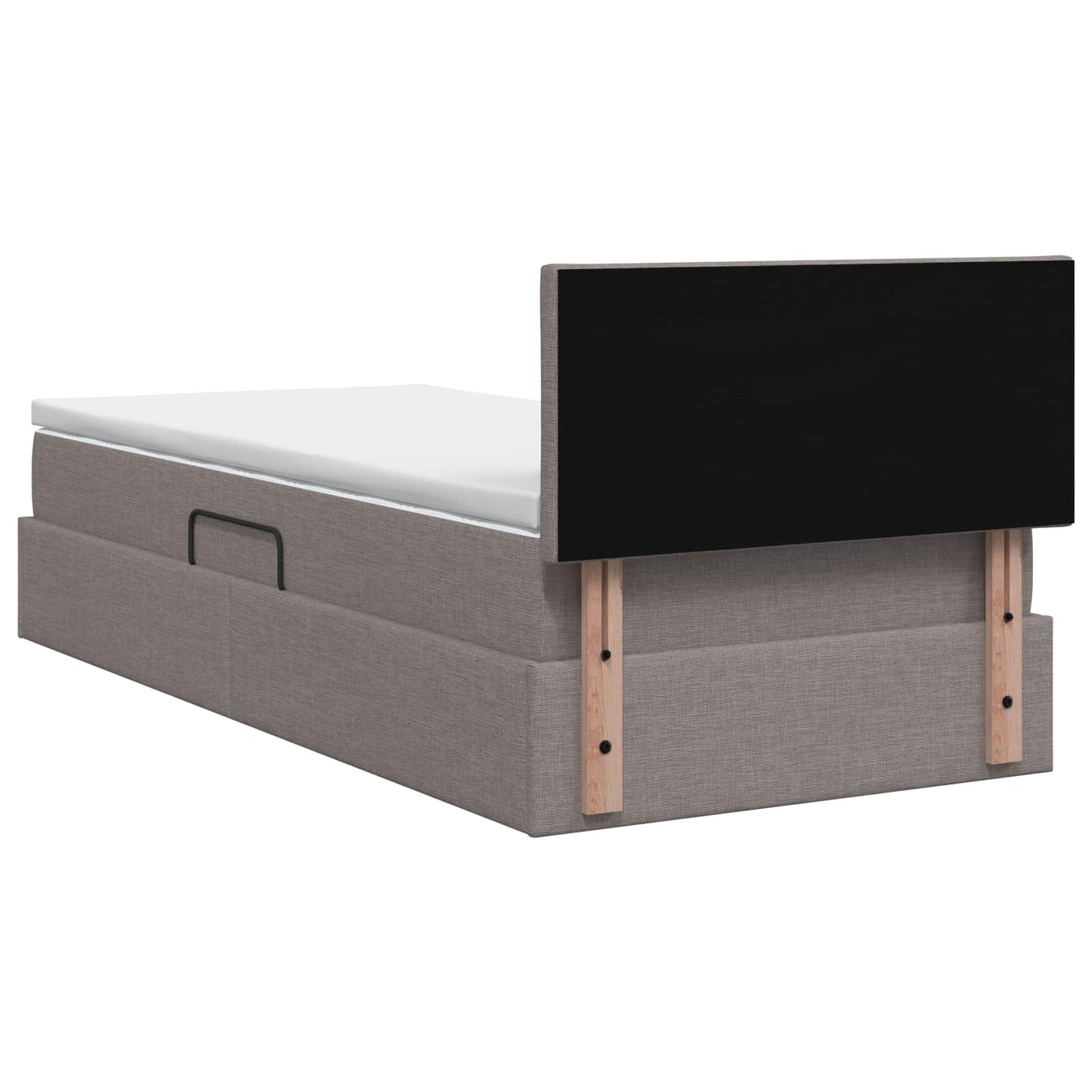 Letto con contenitore LED e materasso Tortora 90 x 190 cm