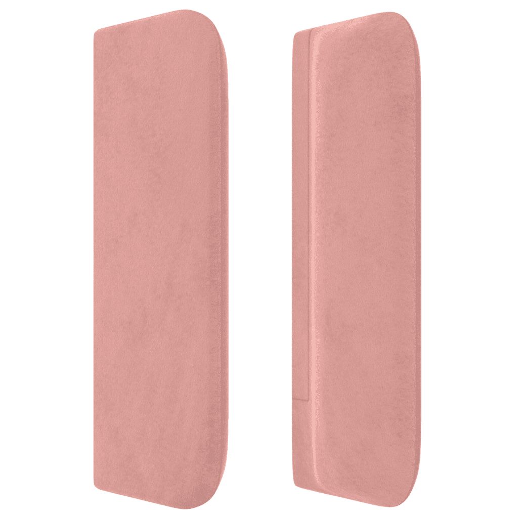 Testiera a LED Rosa 183x16x78/88 cm in Velluto