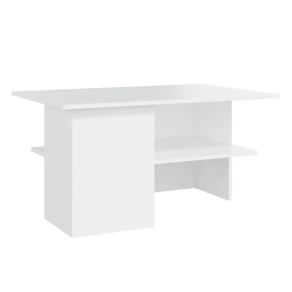Tavolino da Salotto Bianco 90x60x46,5 cm in Truciolato - homemem39