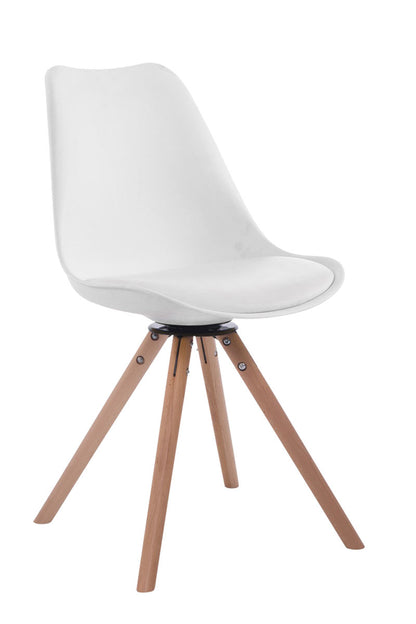 Besucherstuhl Troyes Drehbar Kunstleder Rund - homemem39