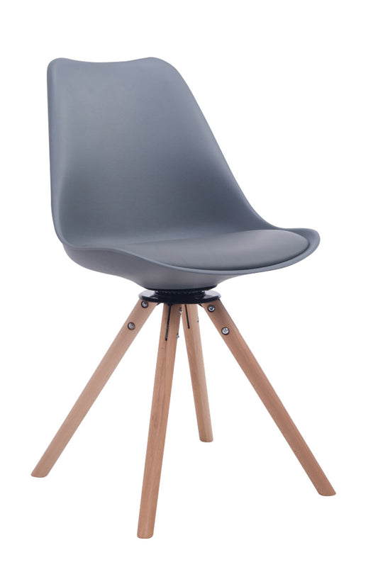 Besucherstuhl Troyes Drehbar Kunstleder Rund - homemem39