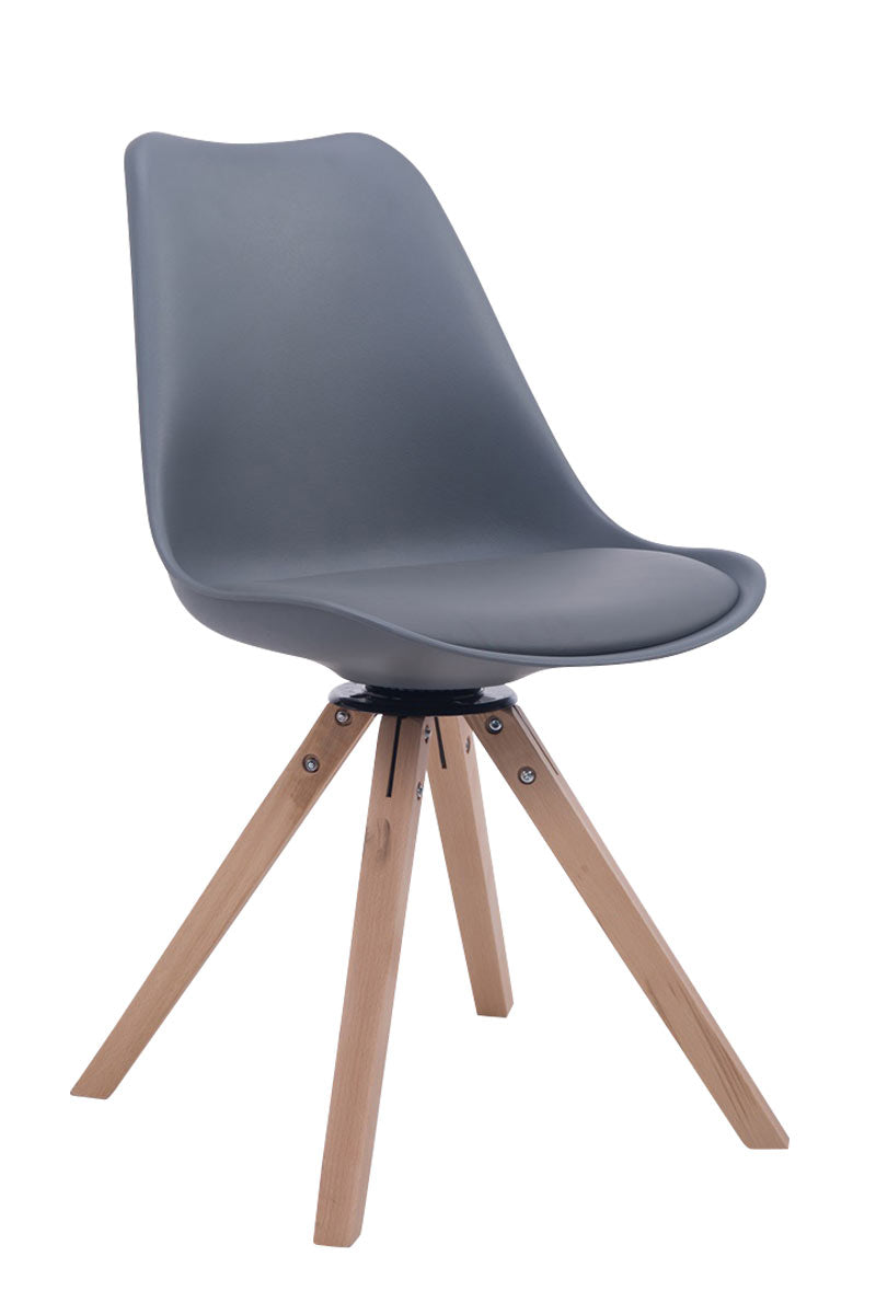 Besucherstuhl Troyes Drehbar Kunstleder Square - homemem39