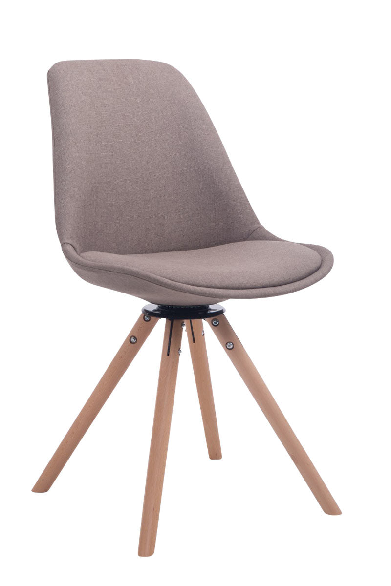 Besucherstuhl Troyes Drehbar Stoff Rund - homemem39