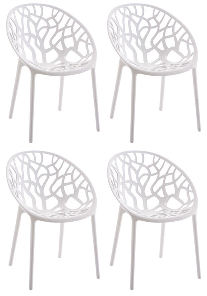 4er Set Stapelbare Gartenstühle Hope - homemem39