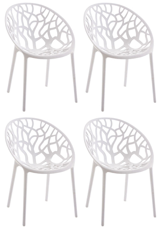 4er Set Stapelbare Gartenstühle Hope - homemem39