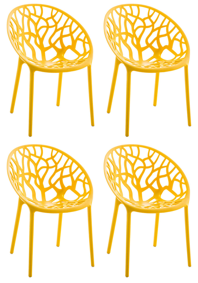 4er Set Stapelbare Gartenstühle Hope - homemem39