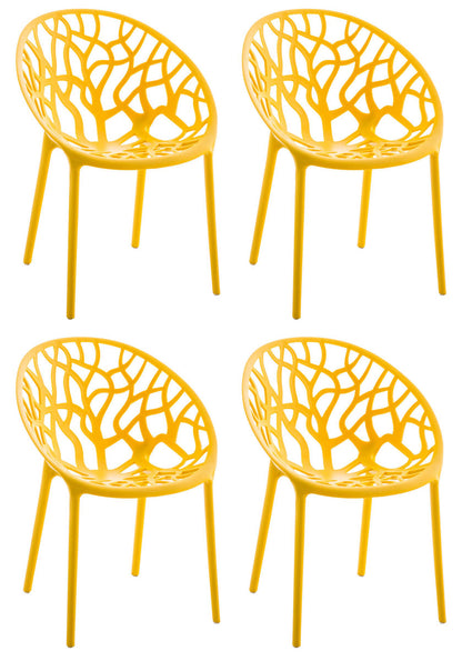 4er Set Stapelbare Gartenstühle Hope - homemem39