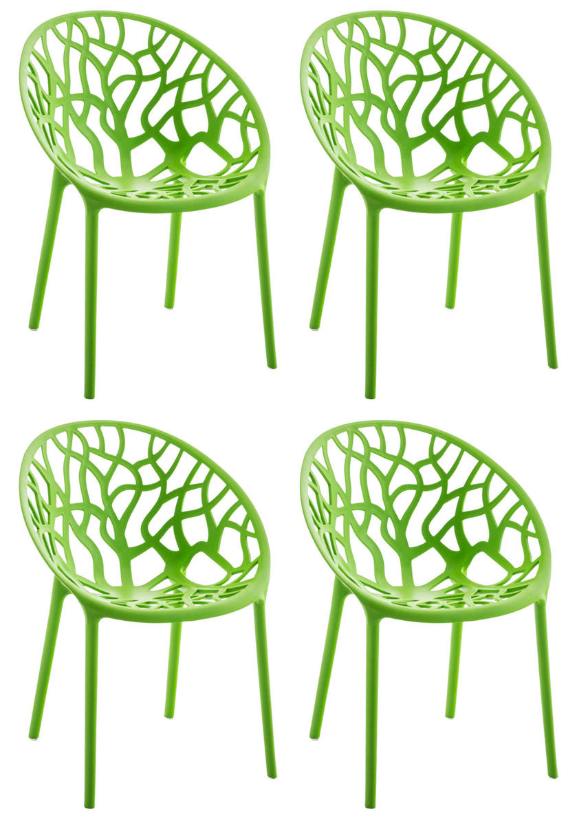 4er Set Stapelbare Gartenstühle Hope - homemem39