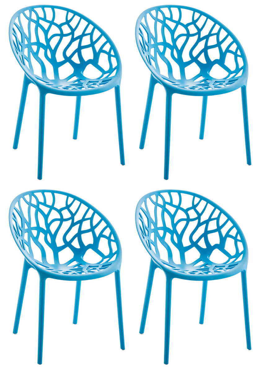 4er Set Stapelbare Gartenstühle Hope - homemem39
