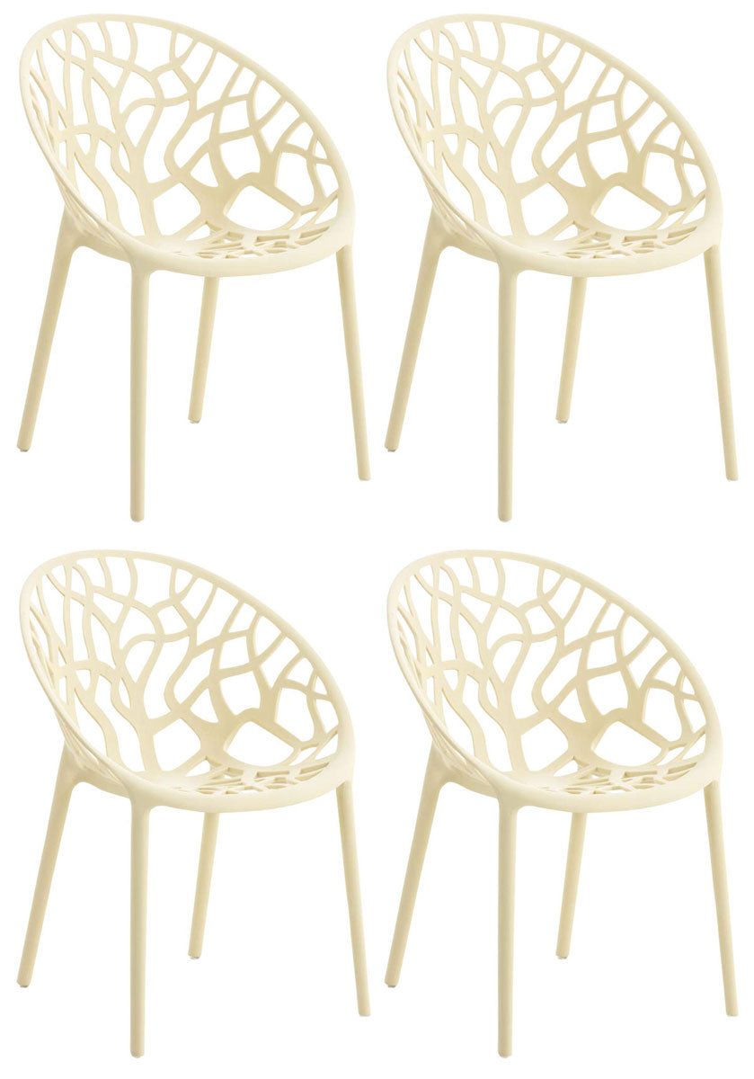 4er Set Stapelbare Gartenstühle Hope - homemem39