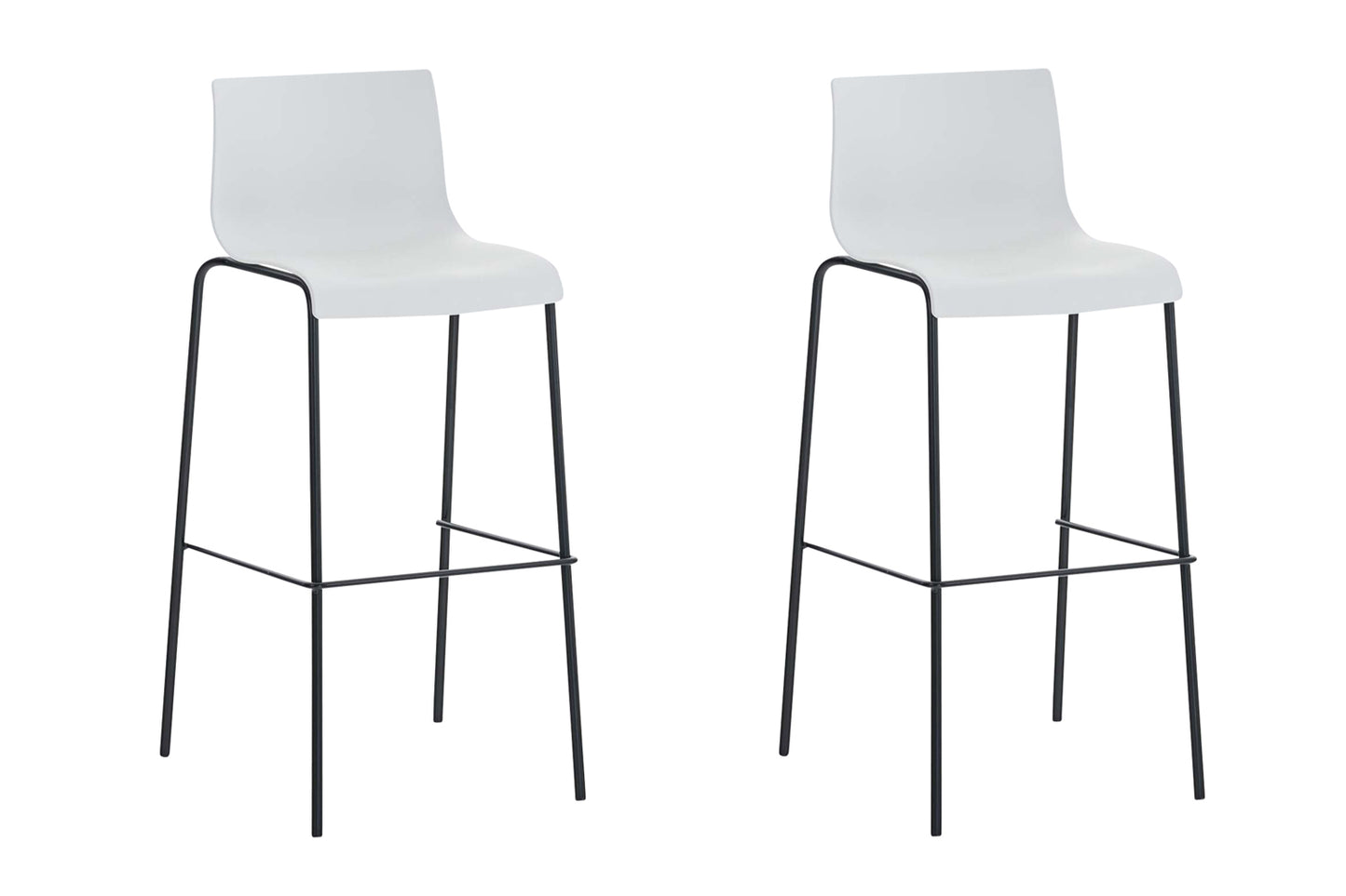 2er Set Barhocker HOVER Kunststoff 4-Fuß Gestell - homemem39
