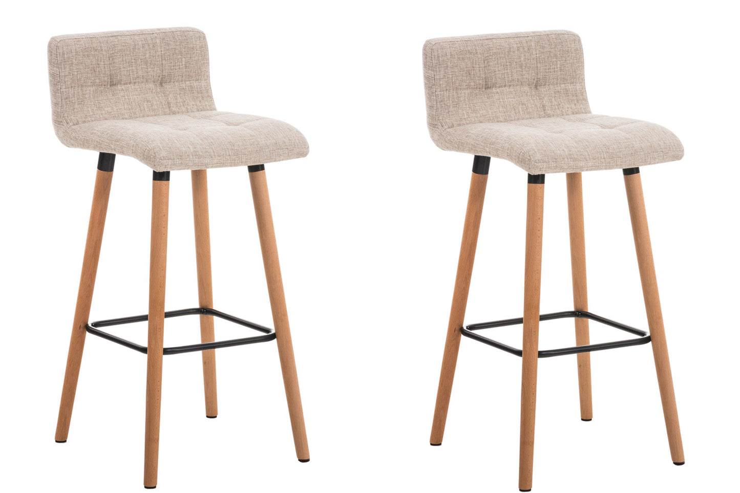 2er Set Barhocker Lincoln Stoff - homemem39