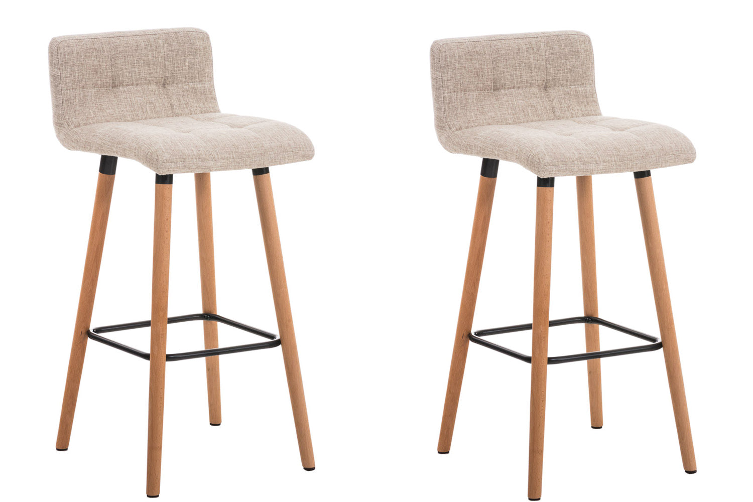 2er Set Barhocker Lincoln Stoff - homemem39