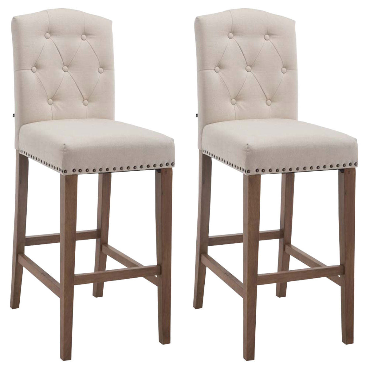 2er Set Barhocker Louise Stoff - homemem39