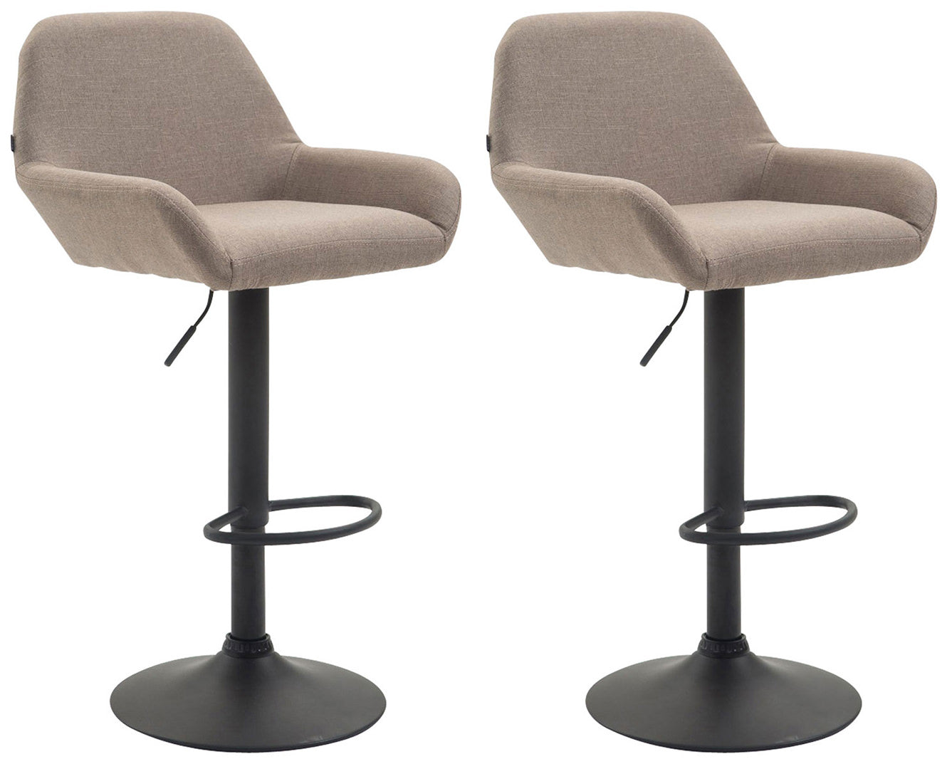 2er Set Barhocker Braga Stoff - homemem39