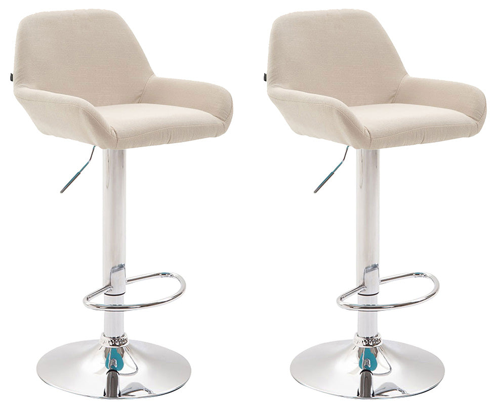 2er Set Barhocker Braga Stoff - homemem39