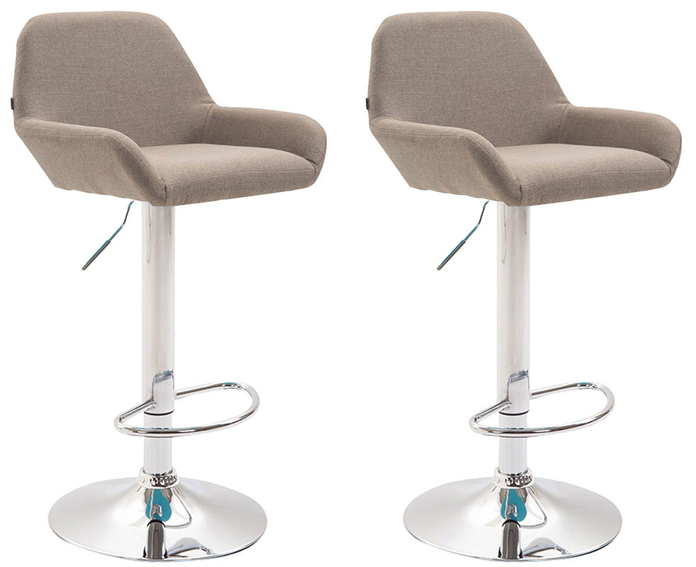 2er Set Barhocker Braga Stoff - homemem39