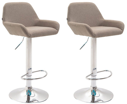 2er Set Barhocker Braga Stoff - homemem39