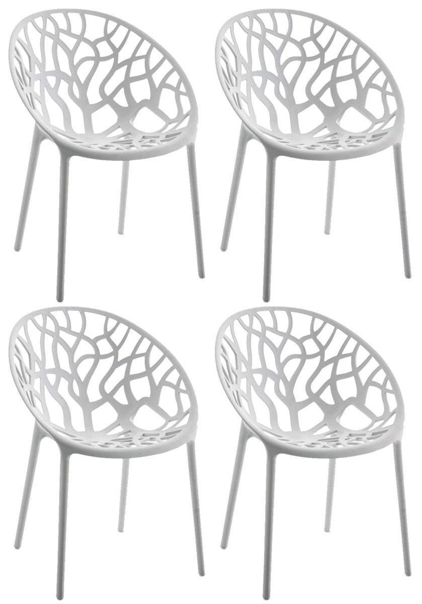 4er Set Stapelbare Gartenstühle Hope - homemem39