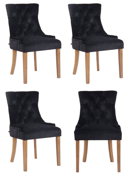 4er Set Esszimmerstuhl Aberdeen Samt - homemem39