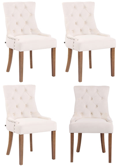 4er Set Esszimmerstuhl Aberdeen Samt - homemem39