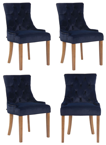 4er Set Esszimmerstuhl Aberdeen Samt - homemem39