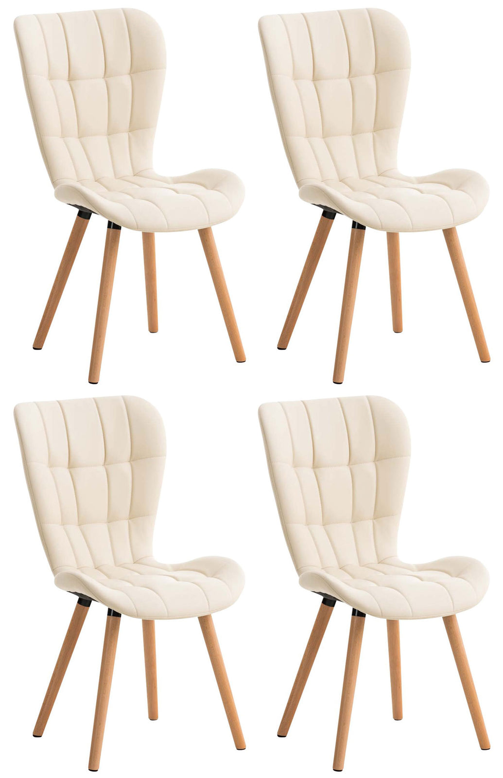 4er Set Esszimmerstuhl Elda Kunstleder - homemem39