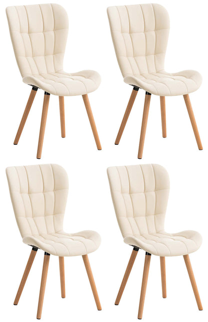 4er Set Esszimmerstuhl Elda Kunstleder - homemem39