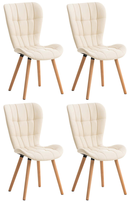 4er Set Esszimmerstuhl Elda Kunstleder - homemem39