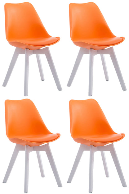 4er Set Besucherstühle Borneo Kunstleder - homemem39