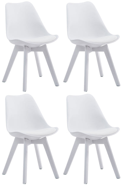 4er Set Besucherstühle Borneo Kunstleder - homemem39