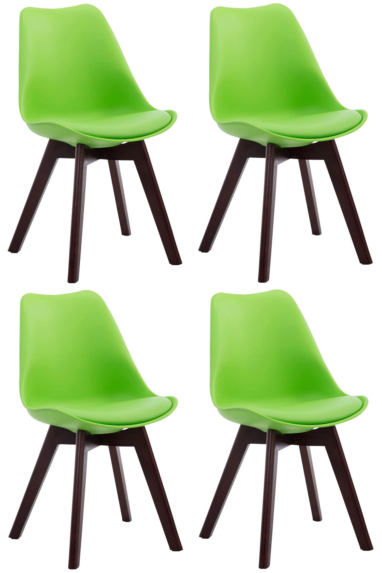 4er Set Besucherstühle Borneo Kunstleder - homemem39