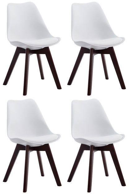 4er Set Besucherstühle Borneo Kunstleder - homemem39