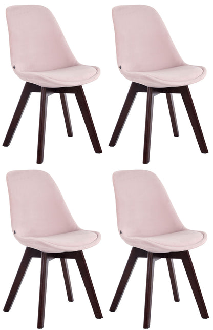 4er Set Besucherstühle Borneo Samt - homemem39