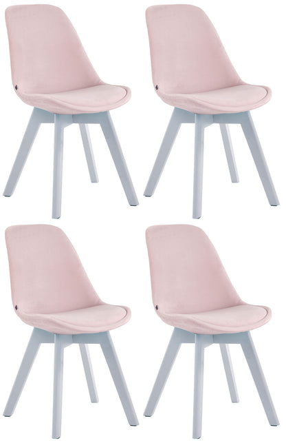 4er Set Besucherstühle Borneo Samt - homemem39