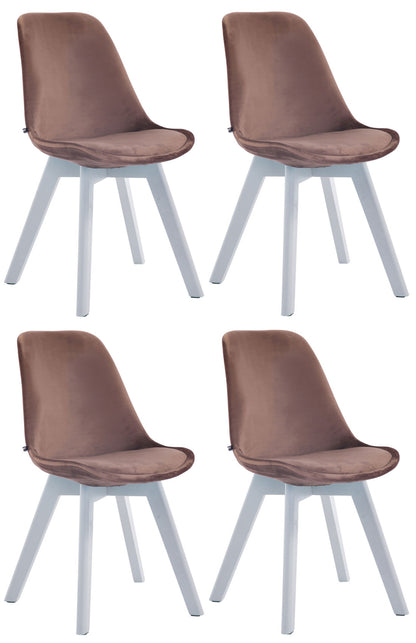 4er Set Besucherstühle Borneo Samt - homemem39