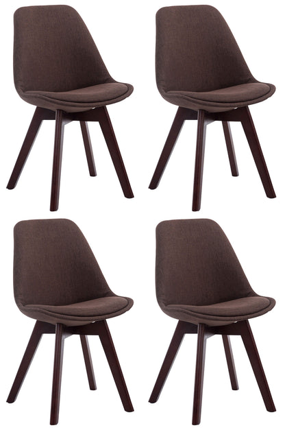 4er Set Besucherstühle Borneo V2 Stoff - homemem39