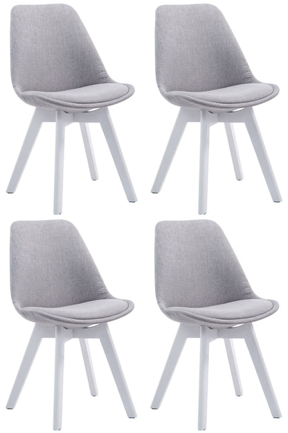 4er Set Besucherstühle Borneo V2 Stoff - homemem39