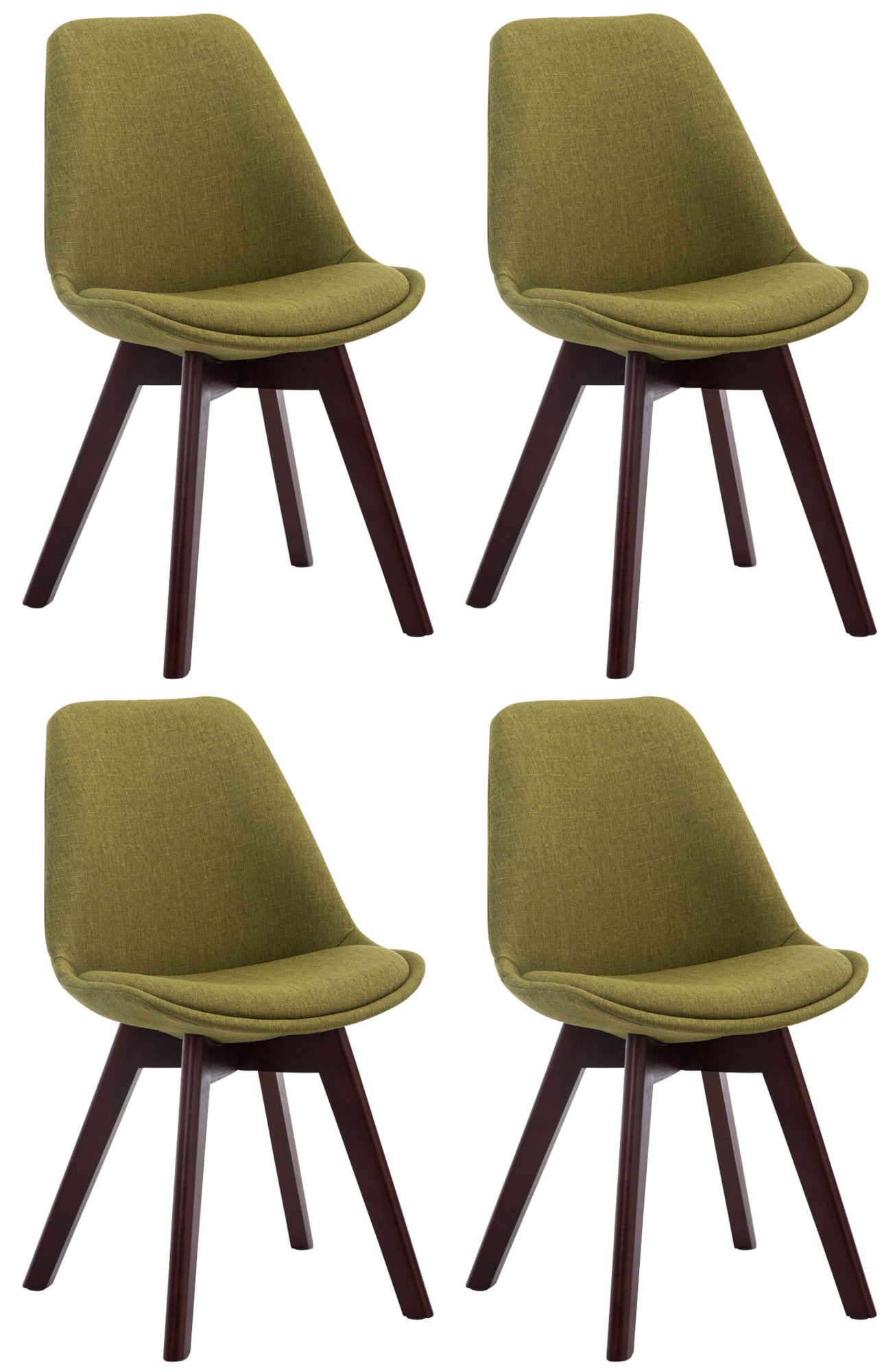 4er Set Besucherstühle Borneo V2 Stoff - homemem39