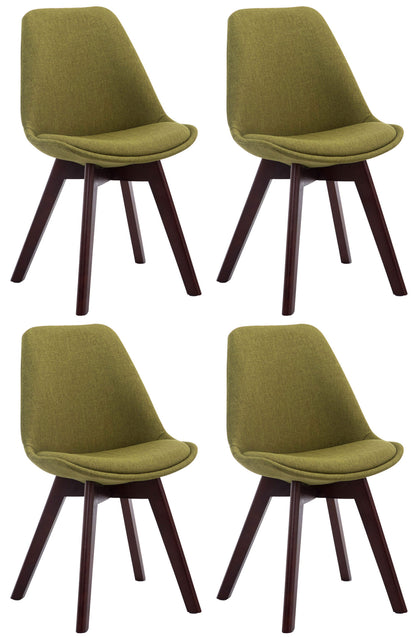 4er Set Besucherstühle Borneo V2 Stoff - homemem39