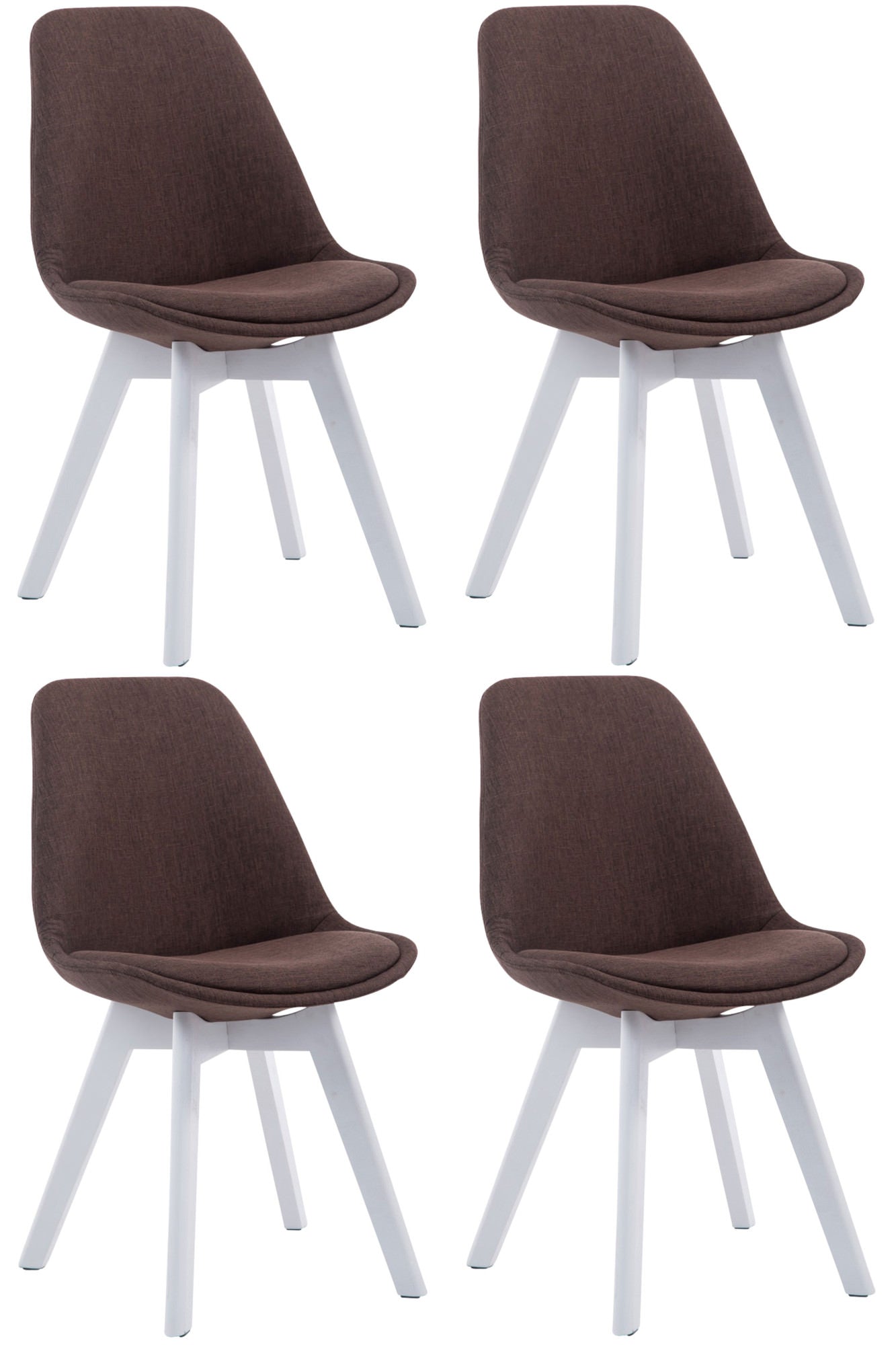 4er Set Besucherstühle Borneo V2 Stoff - homemem39