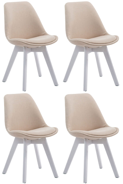 4er Set Besucherstühle Borneo V2 Stoff - homemem39