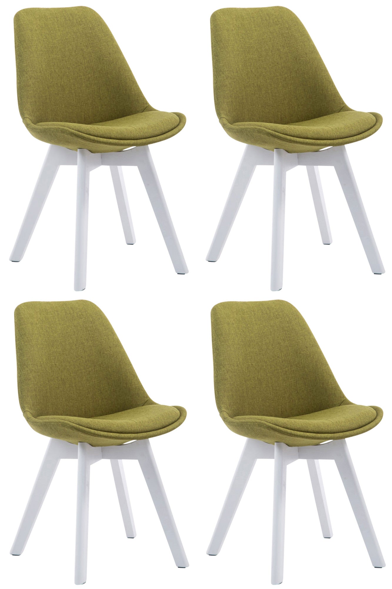 4er Set Besucherstühle Borneo V2 Stoff - homemem39