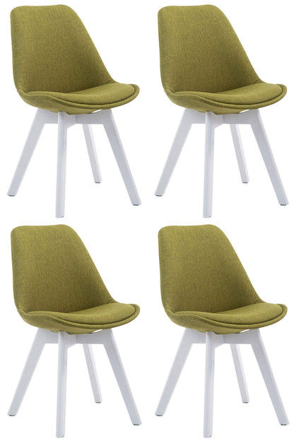 4er Set Besucherstühle Borneo V2 Stoff - homemem39