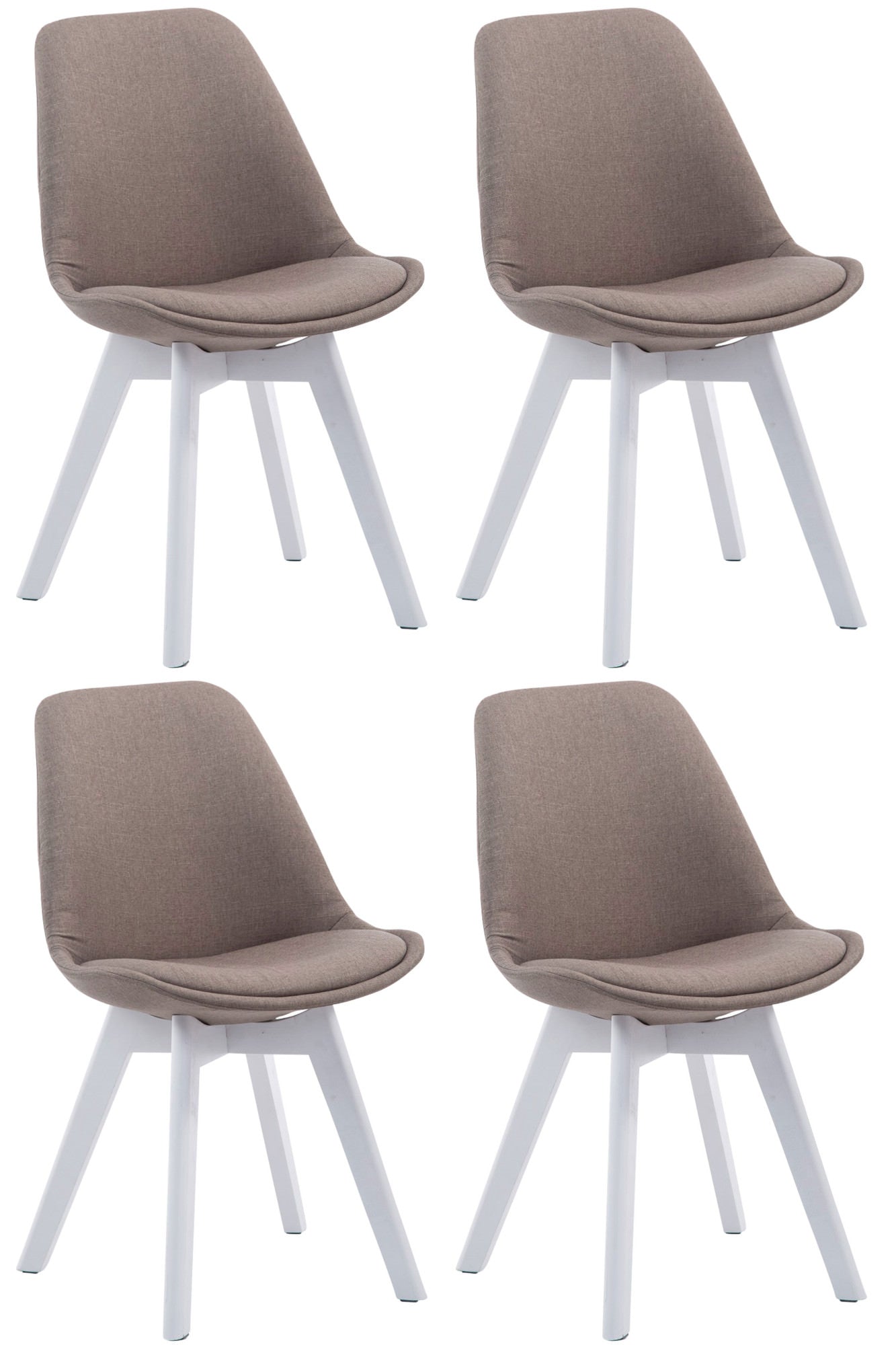 4er Set Besucherstühle Borneo V2 Stoff - homemem39