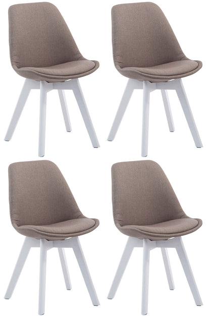 4er Set Besucherstühle Borneo V2 Stoff - homemem39