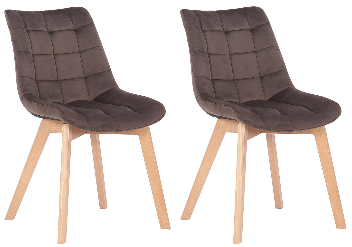 2er Esszimmerstühle Passaic Samt - homemem39