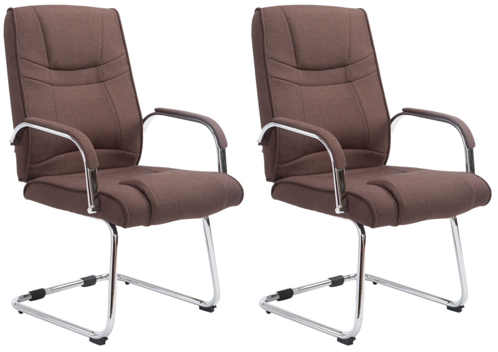 2er Set Freischwinger Attila Stoff - homemem39